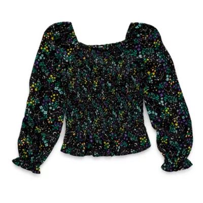 Thereabouts Little & Big Girls Square Neck Long Sleeve Blouse