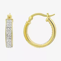 Inside-Out Crystal Hoop Earrings 2-Pair Set