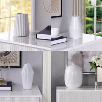 Stylecraft Dann Foley White Small Ceramic 4-pc. Vase