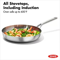 OXO Mira 3-Ply Stainless Steel 12" Frying Pan