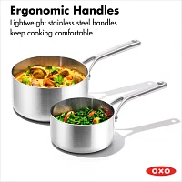 OXO Mira 3-Ply Stainless Steel  4-pc. Sauce Pan Set