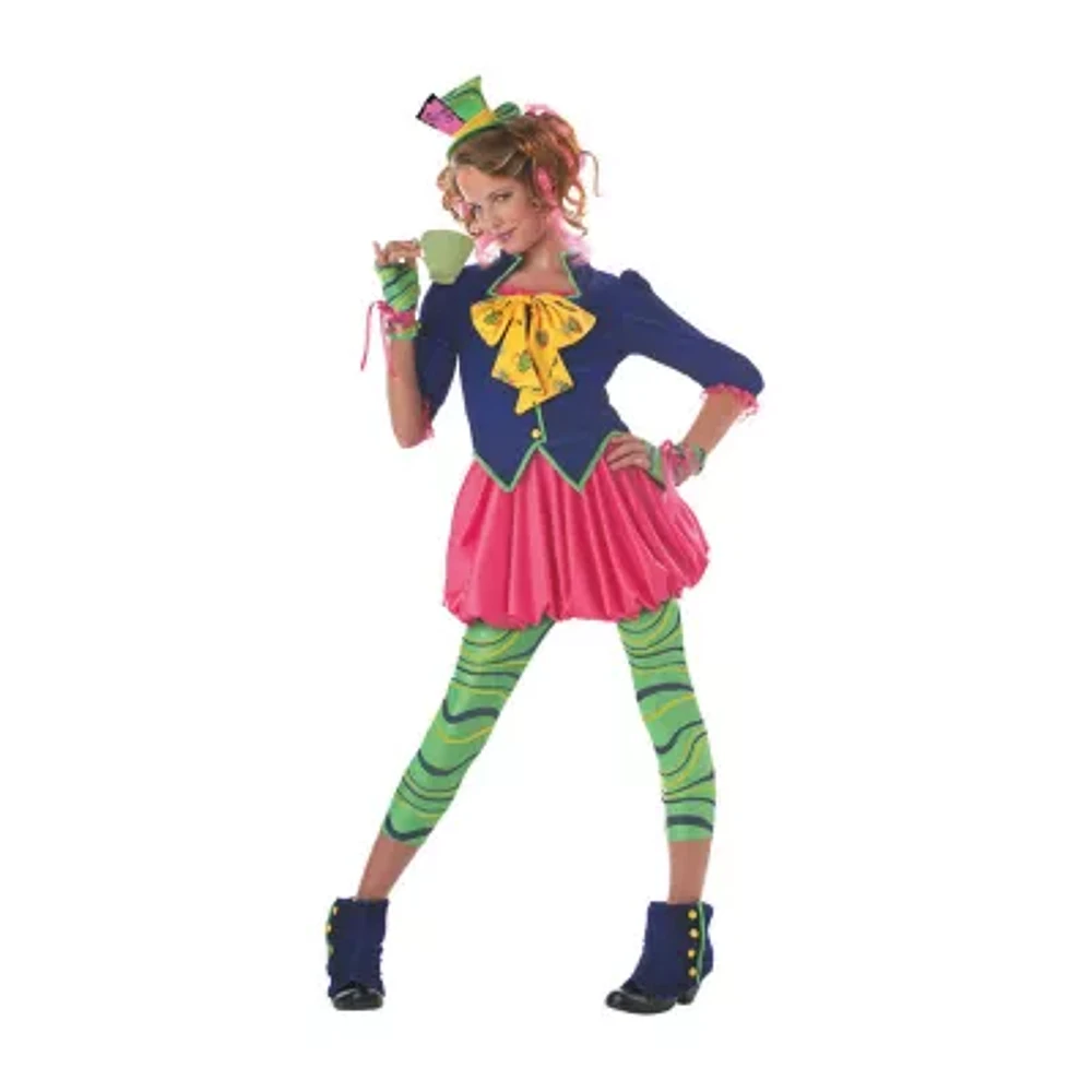 Little & Big  Girls The Mad Hatter Alice in Wonderland Costume