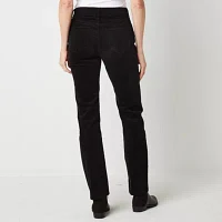 St. John's Bay Womens Mid Rise Straight Corduroy Pant