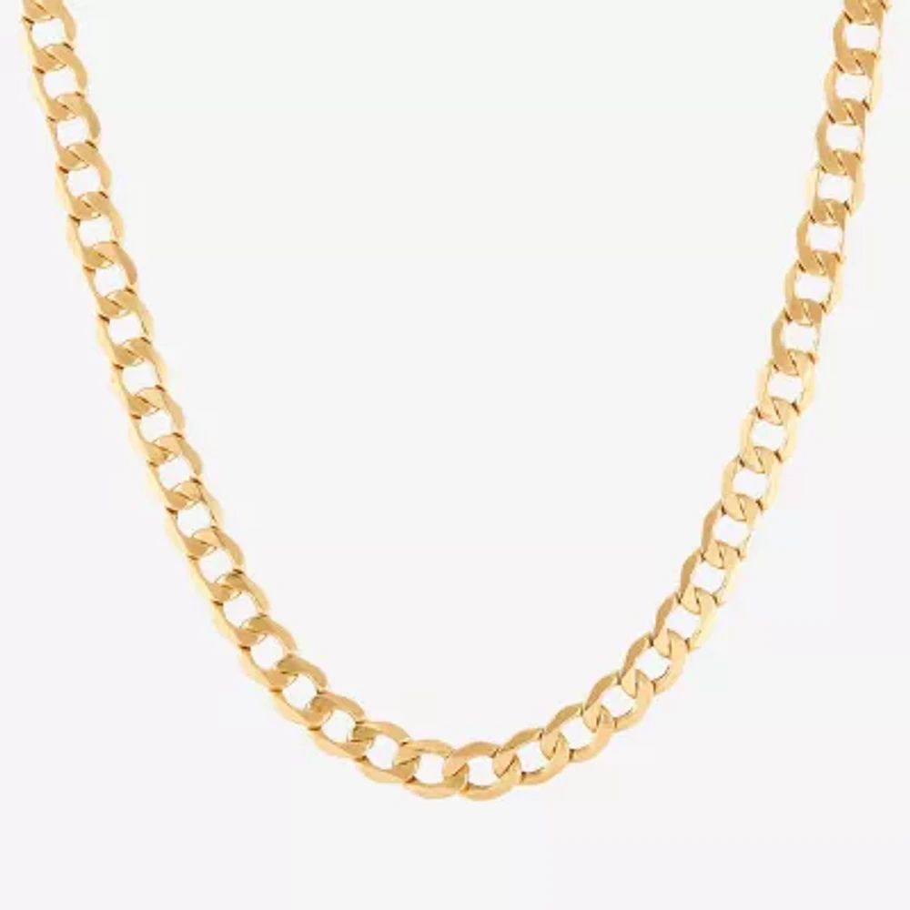 Made in Italy 14K Gold 22 Inch Semisolid Curb Chain Necklace