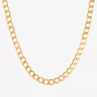 Made in Italy 14K Gold 22 Inch Semisolid Curb Chain Necklace