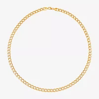 Made in Italy 14K Gold 22 Inch Semisolid Curb Chain Necklace