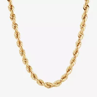 14K Gold Inch Semisolid Rope Chain Necklace