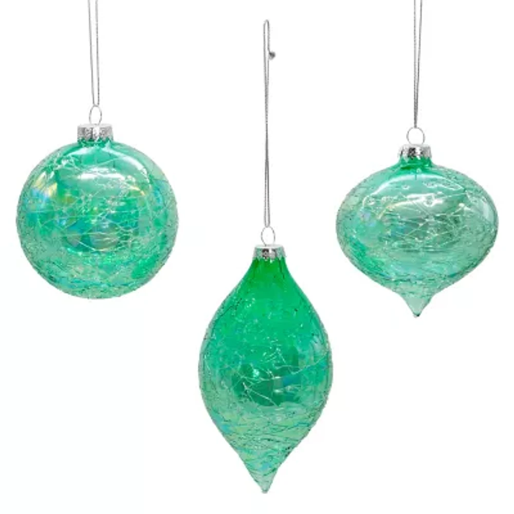 Kurt Adler 80mm Onion Ball Finial 3-pc. Christmas Ornament