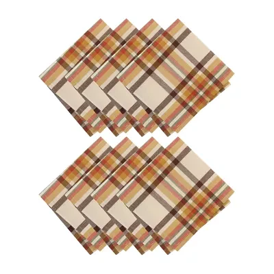 Elrene Home Fashions Harvest Russet Plaid 8-pc. Napkins