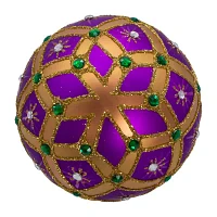 Kurt Adler 80mm Glass Purple Jewel Ball 6-pc. Christmas Ornament