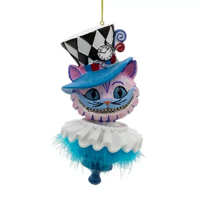 Kurt Adler 6-Inch Hollywood Hats Cheshire Cat Alice in Wonderland Christmas Ornament