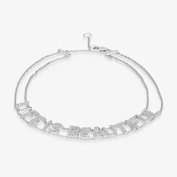 "Life Is Beautiful" 14K White Gold 7 Inch Solid Rolo Chain Bracelet