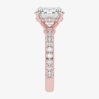 (G-H / Vs2-Si1) Womens 4 1/2 CT. T.W. Lab Grown White Diamond 14K Gold Side Stone Engagement Ring