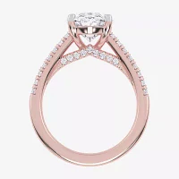 (G-H / Vs2-Si1) Womens 3 1/3 Ct. T.W. Lab Grown White Diamond 14K Gold Side Stone Engagement Ring