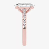 (G-H / Vs2-Si1) Womens 3 1/3 Ct. T.W. Lab Grown White Diamond 14K Gold Side Stone Engagement Ring