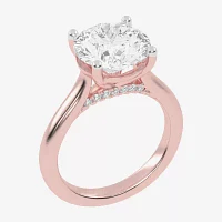 G-H / Vs2-Si1) Womens CT. T.W. Lab Grown White Diamond 14K Rose Gold Solitaire Engagement Ring