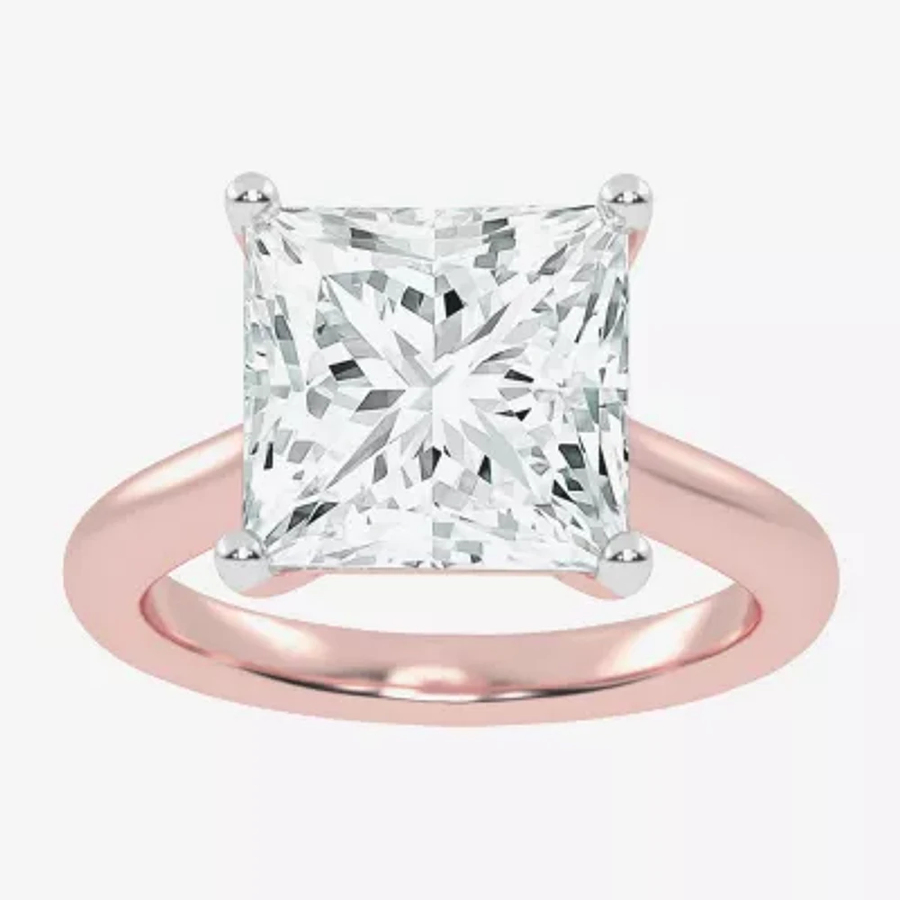 G-H / Vs2-Si1) Womens CT. T.W. Lab Grown White Diamond 14K Rose Gold Solitaire Engagement Ring