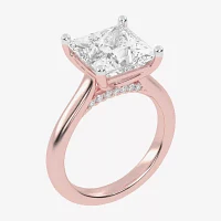 G-H / Vs2-Si1) Womens CT. T.W. Lab Grown White Diamond 14K Rose Gold Solitaire Engagement Ring