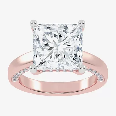 G-H / Vs2-Si1) Womens 3 1/2 CT. T.W Lab Grown White Diamond 14K Rose Gold Solitaire Engagement Ring