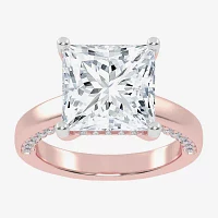 G-H / Vs2-Si1) Womens 3 1/2 CT. T.W Lab Grown White Diamond 14K Rose Gold Solitaire Engagement Ring