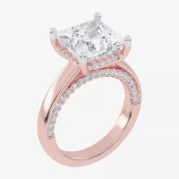 G-H / Vs2-Si1) Womens 3 1/2 CT. T.W Lab Grown White Diamond 14K Rose Gold Solitaire Engagement Ring