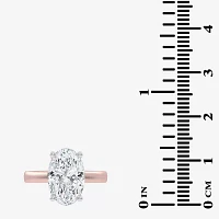 (G-H / Vs2-Si1) Womens 3 1/2 CT. T.W Lab Grown White Diamond 14K Rose Gold Solitaire Engagement Ring