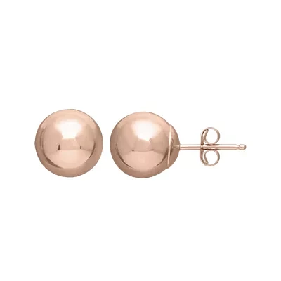 Infinite Gold™ 14K Rose Gold 8mm Ball Stud Earrings