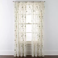 JCPenney Home Malta Rod Pocket Sheer Single Curtain Panels