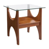 Macda Glass-Top End Table