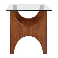 Macda Glass-Top End Table