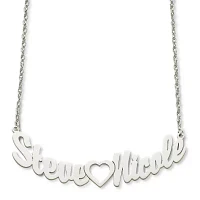 Personalized Sterling Silver Couples Name Necklace