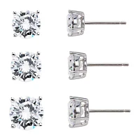 Sterling Silver Cubic Zirconia Earring Set 