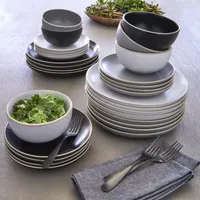 Gibson Rockaway White 12-pc. Stoneware Dinnerware Set