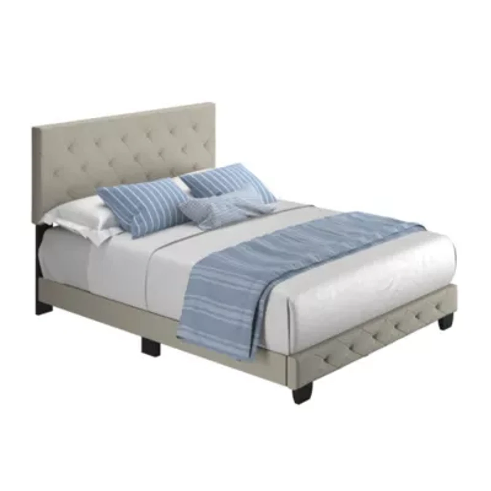 Claire Upholstered Tufted Platform Bed