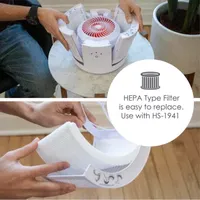 Crane HEPA Air Purifier , 300 Sq Ft. Coverage, Compact