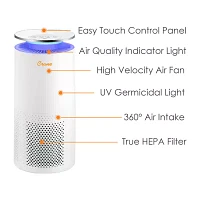Crane True HEPA Air Purifier With Germicidal UV Light, 500 Sq Ft. Coverage, Ultra Premium