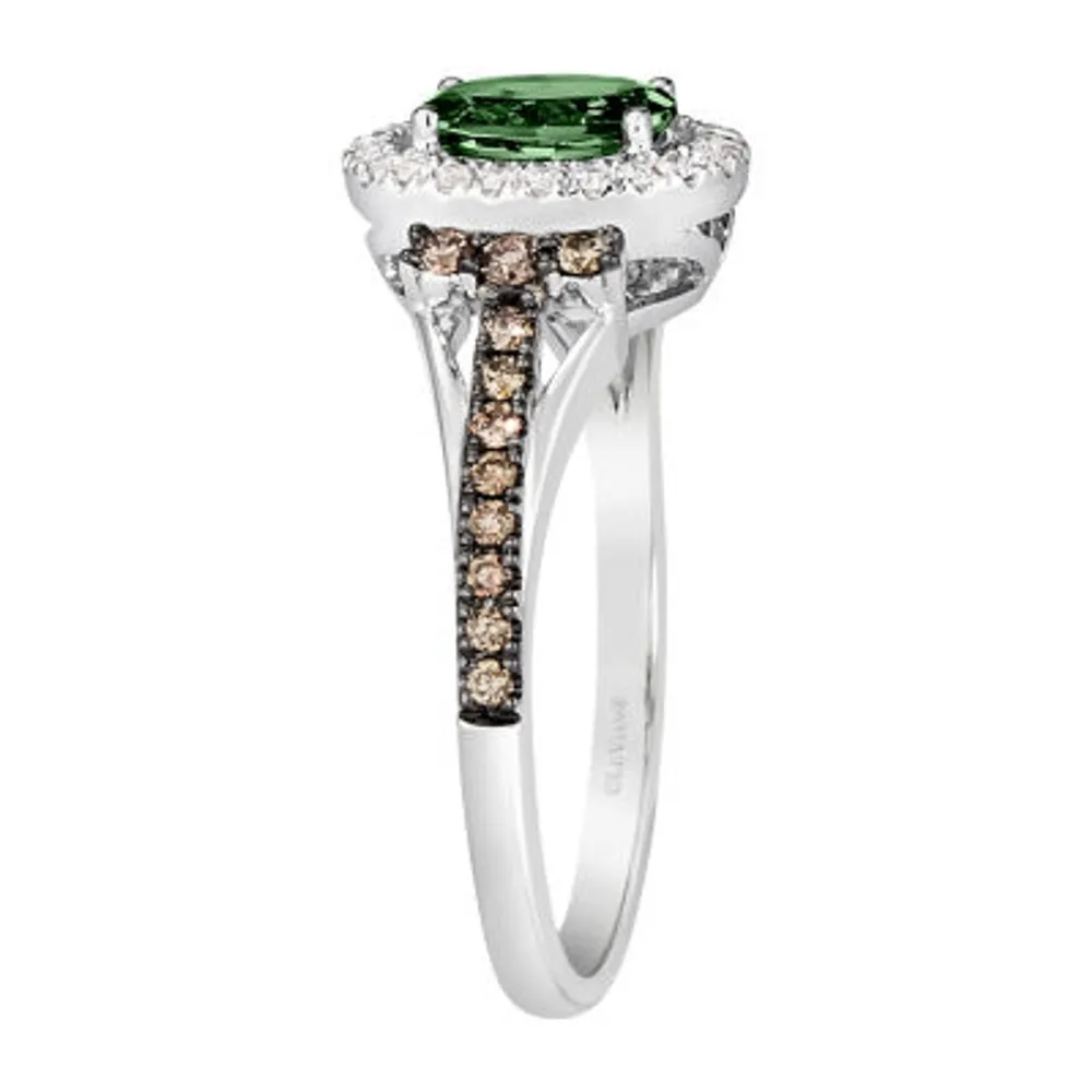 Le Vian Grand Sample Sale® Ring featuring 1/2 cts. New Emerald, 1/3 Chocolate Diamonds® , 1/5 Nude Diamonds™  set 14K Vanilla Gold®