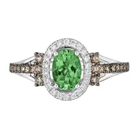 Le Vian Grand Sample Sale® Ring featuring 1/2 cts. New Emerald, 1/3 Chocolate Diamonds® , 1/5 Nude Diamonds™  set 14K Vanilla Gold®