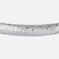 Diamond Cut Sterling Silver Bangle Bracelet