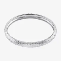 Diamond Cut Sterling Silver Bangle Bracelet