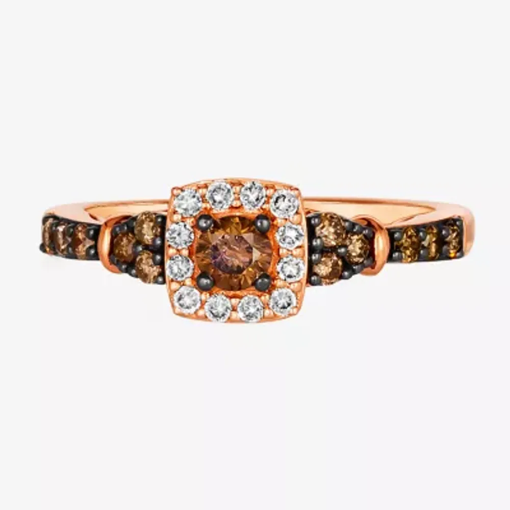 Le Vian® Ring featuring 3/8 CT. Chocolate Diamonds® 1/8 Nude Diamonds™ set 14K Strawberry Gold®