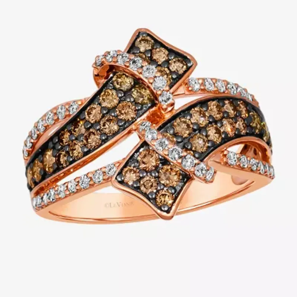 Le Vian® Ring featuring 7/8 CT. T.W. Chocolate Diamonds® 1/3 Nude Diamonds™ set 14K Honey or Strawberry Gold™