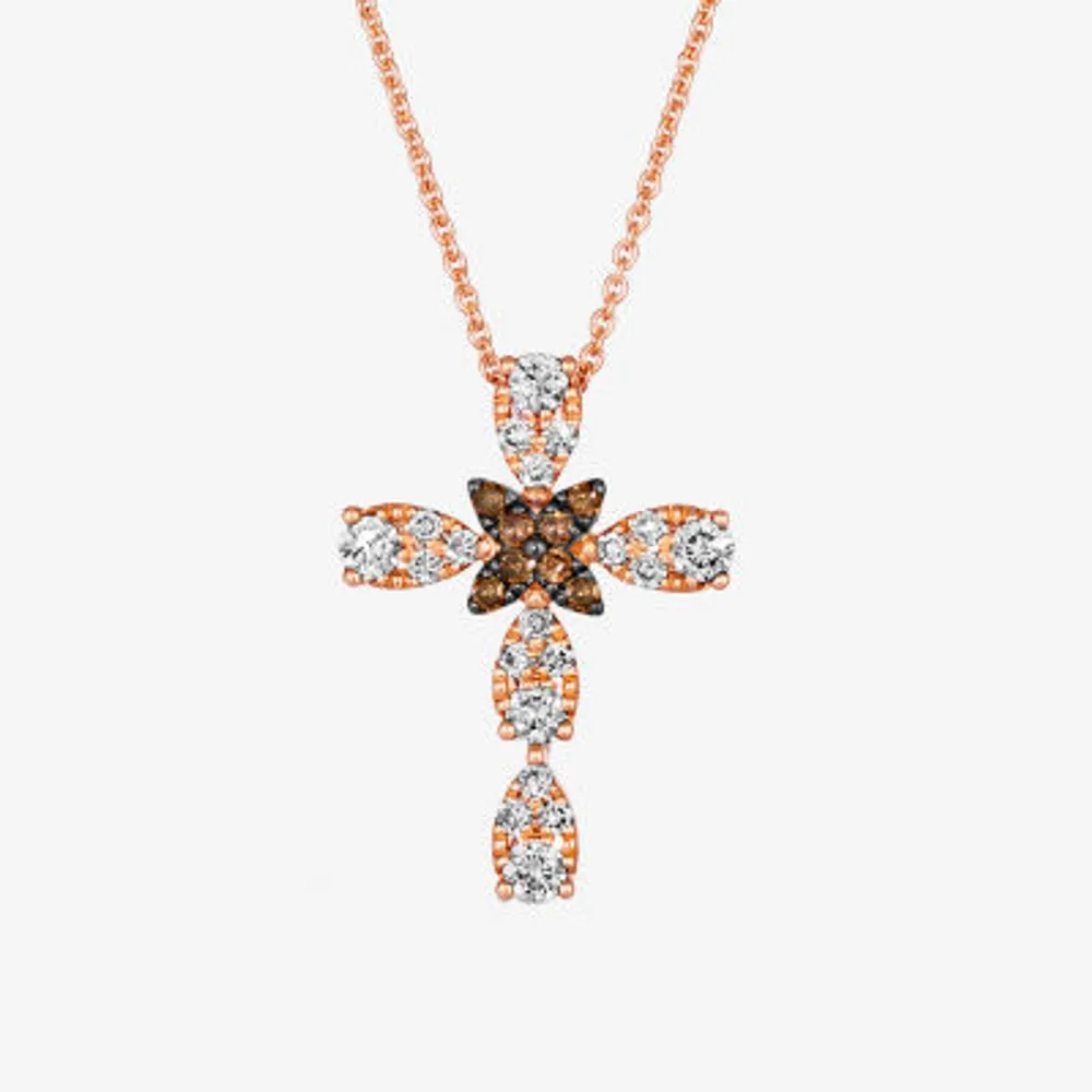 Le Vian® Pendant featuring 1/3 CT. Nude Diamonds™ 1/20 CT. Chocolate Diamonds® set in 14K Strawberry Gold®