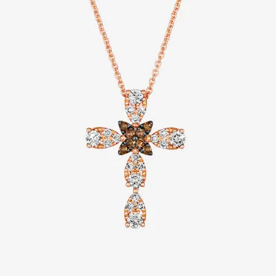 Le Vian® Pendant featuring 1/3 CT. Nude Diamonds™ 1/20 CT. Chocolate Diamonds® set in 14K Strawberry Gold®