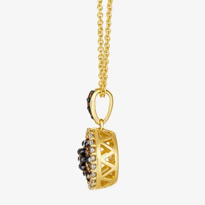 Le Vian® Pendant featuring 1/3 cts. Chocolate Diamonds®  1/6 cts. Nude Diamonds™  set in 14K Honey Gold™
