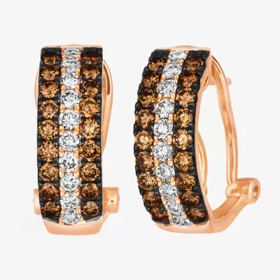 Le Vian® Earrings featuring 3/4 CT. Chocolate Diamonds® 1 3/8 CT. Nude Diamonds™ set in 14K Strawberry Gold®