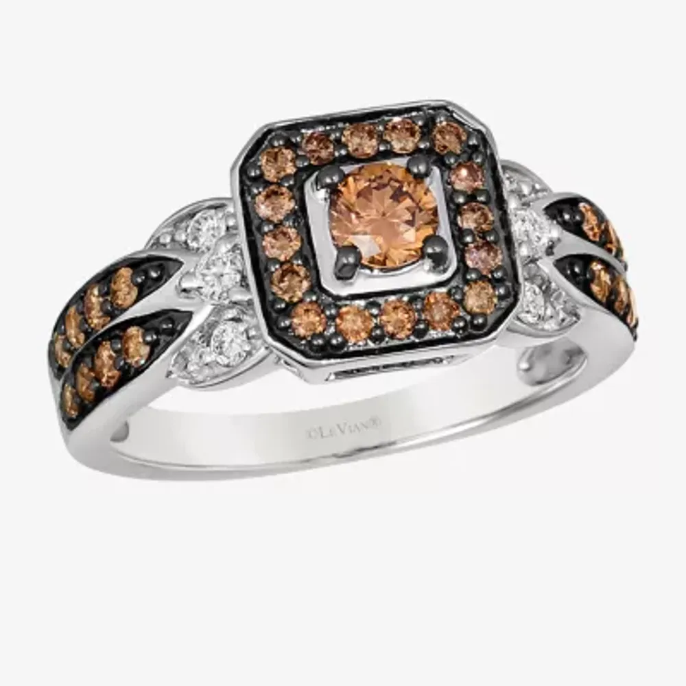 Le Vian® Ring featuring 5/8 CT. Chocolate Diamonds® 1/8 Nude Diamonds™ set 14K Vanilla Honey or Strawberry Gold™