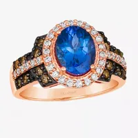 Le Vian® Ring featuring 1 3/4 CT. Blueberry Tanzanite® 1/3 CT. Chocolate Diamonds® 1/3 CT. Nude Diamonds™ set in 14K Strawberry Gold®