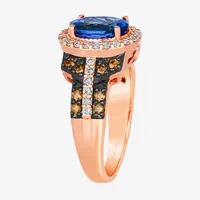 Le Vian® Ring featuring 1  3/4 CT. T.W. Blueberry Tanzanite® 1/3 CT. T.W. Chocolate Diamonds®  1/3 CT. T.W. Nude Diamonds™  set in 14K Strawberry Gold®