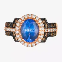 Le Vian® Ring featuring 1  3/4 CT. T.W. Blueberry Tanzanite® 1/3 CT. T.W. Chocolate Diamonds®  1/3 CT. T.W. Nude Diamonds™  set in 14K Strawberry Gold®